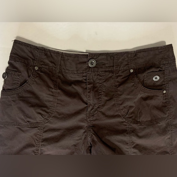 Intro Love The Fit Capri Strech Pants Chocolate Brown Size 10 Women’s Cropped - Picture 4 of 11